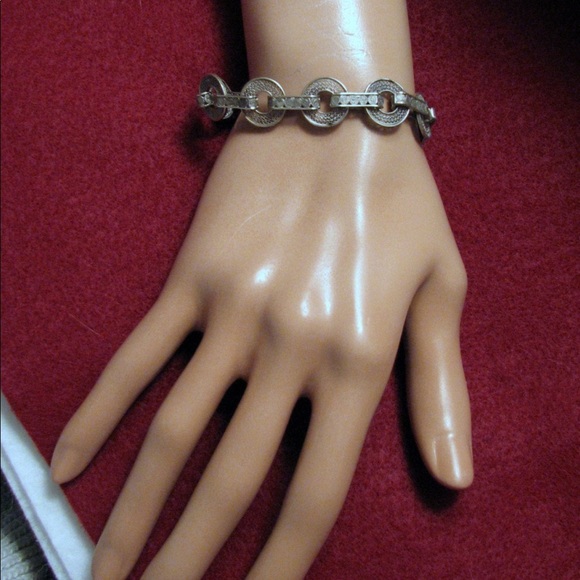 Vintage 800 SILVER filigree link bracelet - Picture 4 of 5